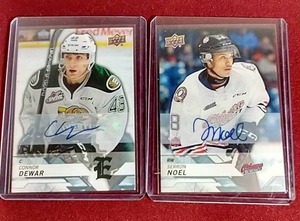 lot 250 image: (2) 2018-19 Upper Deck CHL Autograph Cards