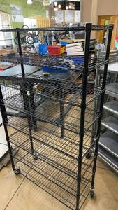 lot 69 image: 8-Shelf Wire Rack on Wheels 64 x 36 x 14