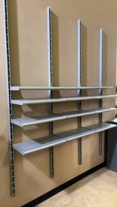 lot 35 image: Durable OPTO Steel Wall Mount Shelving System with Adjustable Shelves