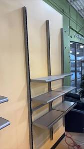 lot 38 image: OPTO Wall Mount Shelving System with Steel Shelves