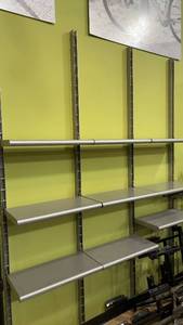 lot 40 image: OPTO Wall Mount Shelving System with 8ft Uprights