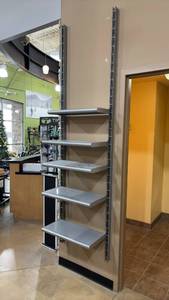 lot 41 image: OPTO Wall Mount Shelving System with Durable Steel Shelves