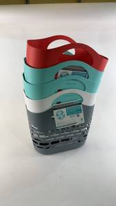 lot 212 image: Set of 4 Electra Plasket Bicycle Baskets Made from Reclaimed Ocean Plastic
