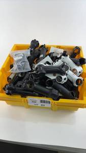 lot 231 image: Collection of Various Bicycle Stems in Yellow Bin