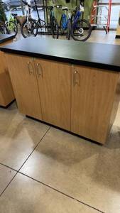 lot 288 image: Freestanding Cabinet with Black Countertop