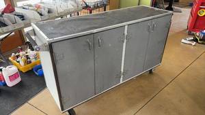 lot 81 image: Large Storage Cabinet on Wheels