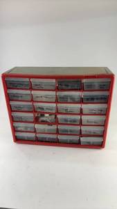 lot 813 image: Bicycle Small Parts Organizer with 24 Compartment Drawers
