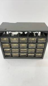 lot 814 image: Organizer with Assorted Bicycle Small Parts