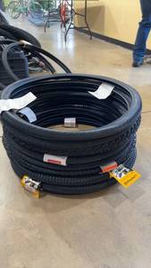lot 141 image: Set of 9 Bicycle Tires 26 Inch by Bontrager and Continental