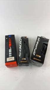 lot 347 image: Set of 3 Bicycle Tires Schwalbe Pro One, Continental Grand Prix 5000 & Urban