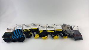 lot 391 image: Collection of 9 Pairs of Cycling Socks by 45NRTH, Pearl Izumi, and Bontrager