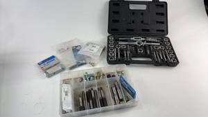 lot 854 image: Comprehensive Tap and Die Set with Assorted Threading Accessories