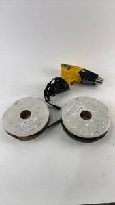 lot 877 image: Wagner Heat Gun with Two Spools of Black Heat Shrink Tubing