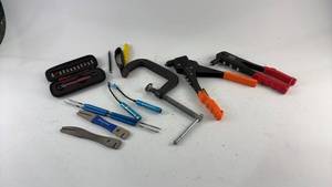 lot 879 image: Set of 11 Various Hand Tools and Repair Kits