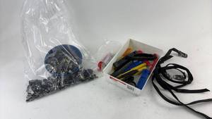lot 881 image: Bicycle Tire Levers and Assorted Screws with Magnetic Parts Bowl