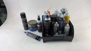 lot 885 image: Collection of Mixed Automotive Lubricants and Cleaners