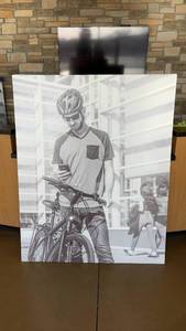lot 540 image: Set of 8 Large Cycling Lifestyle Foam Board Photos