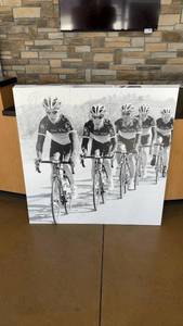lot 541 image: Set of 6 Large Cycling Lifestyle Photos on Foam Board 42x42 Inches