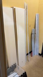 lot 898 image: Collection of White Shelving Parts and Shelves
