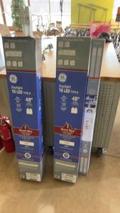 lot 910 image: GE Daylight T8 LED Type B 48-Inch Tube Lights and Philips Bulbs Assortment