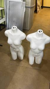 lot 911 image: Set of 2 Female Torso Mannequins