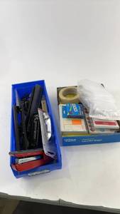 lot 915 image: Assorted Office Supplies Bundle Including Organizers and Tape