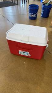 lot 921 image: Igloo Red and White Cooler
