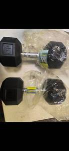 lot 50 image: Lot of 40LB Ignite Hex Dumbbells