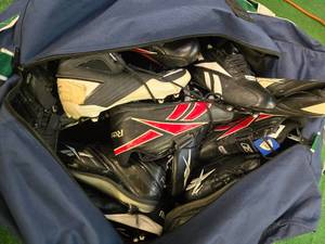 lot 96 image: A lot of 6 pairs of football shoes (Bang not included in this sale) New