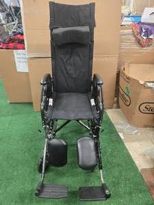 lot 116 image: Medline 18 Wheelchair with footrest and head rest (New and assembled)