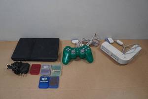 lot 231 image: Assorted Gaming -PlayStation 2 Console, Controllers, Memory Cards