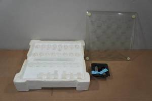 lot 244 image: Glass Chess Set