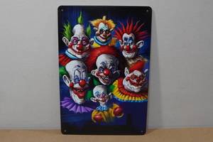 lot 259 image: Novelty Metal Sign -Clowns