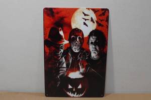 lot 263 image: Novelty Metal Sign -JasonFreddyMichael