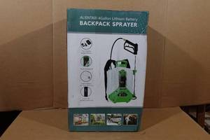 lot 39 image: Alientabi 4 Gallon Lithium Battery Powered Backpack Sprayer