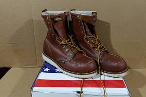 lot 130 image: Thorogood Tobacco American Heritage Series Mens 8 Work Boots -Size 11.5