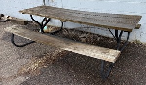 lot 101A image: Metal Frame Picnic Table