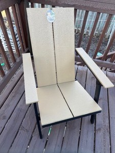 lot 9 image: Esker Recycled Resin Wood Adirondack Chair -Brown