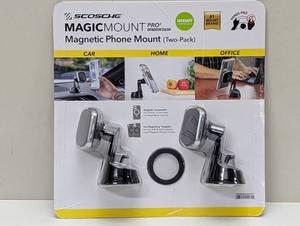 lot 70 image: Scosche MagicMount Pro2 WindowDash Magnetic Phone Mount for Car Home, 2 Pack