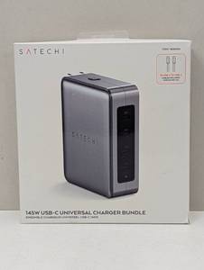 lot 69 image: Satechi 145W USB-C Universal Charger Bundle Power Adapter CT-W145C2