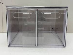 lot 169 image: All Purpose 2 Drawer Storage Clear - Brightroom Acrylic Utility Bins, PETG, 1352 Volume, 8.8 H, 12.6 D, 12.2 W