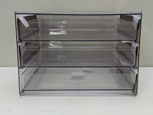 lot 171 image: All Purpose 3 Drawer Storage Clear - Brightroom Acrylic Utility Bins, Universal Storage