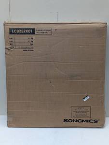 lot 173 image: SONGMICS Laundry Hamper with Lid, 110L Clothes Hamper with 2 Removable Liner Bags, 6 Mesh Bags, Wicker Laundry Basket, Double Laundry Hamper for Bathroom