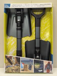 lot 136 image: Folding Sport Utility Shovel - Gray - Collapsible Design - Perfect for Camping and Other Outdoor Activities