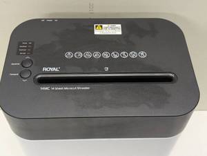 lot 142 image: Royal Shredder Micro-Cut Paper Shredder, 14-Sheet, BlackWhite