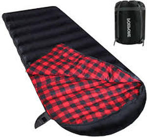 lot 153 image: 0 Degree Sleeping Bag 100% Cotton Flannel XXL for Adults Big and Tall Cold Weather Winter Zero Degree Camping,Free Compression Sack