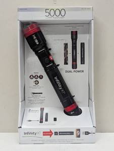 lot 113 image: Infinity X1 5000 Lumens Flashlight Rechargeable Dual Power Twist Focus 3 Mode