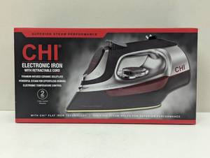 lot 118 image: Steam Iron for Clothes with 8 Retractable Cord, 1700 Watts, 3-Way Auto Shutoff, 400 Holes, Professional Grade
