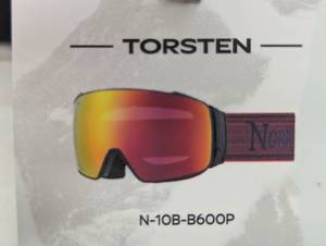 lot 121 image: Nordik Torsten N-10B Full Black And Red Snow Goggles With Case
