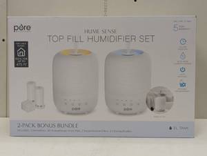 lot 125 image: HUME Sense 2-Pack Bundle - 2 Humidifiers, 2 Filters